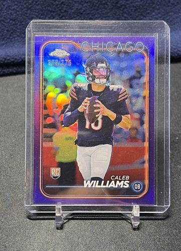 2024 Topps Chrome - Rookies Caleb Williams #202 Purple Refractor /275 (RC)