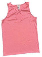 Bibi Pink Ribbed Tank Top Womens Size M