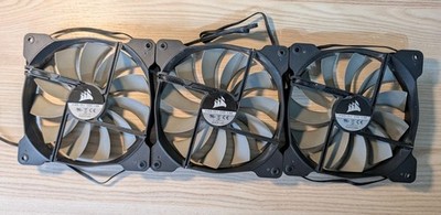 3x Corsair A1425L12S-2  Gehäuselüfter 12vDC 0.30A Mining Rig undSchraube