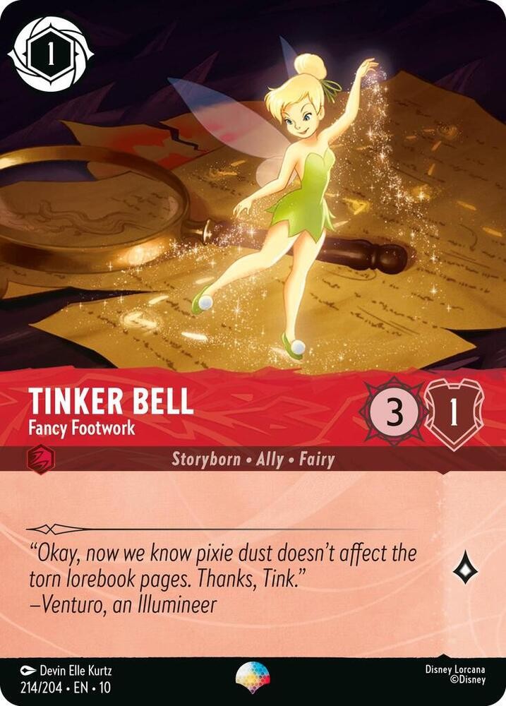 Tinker Bell - Fancy Footwork (Epic) 214/204 Whispers in the Well Epic NM Holo