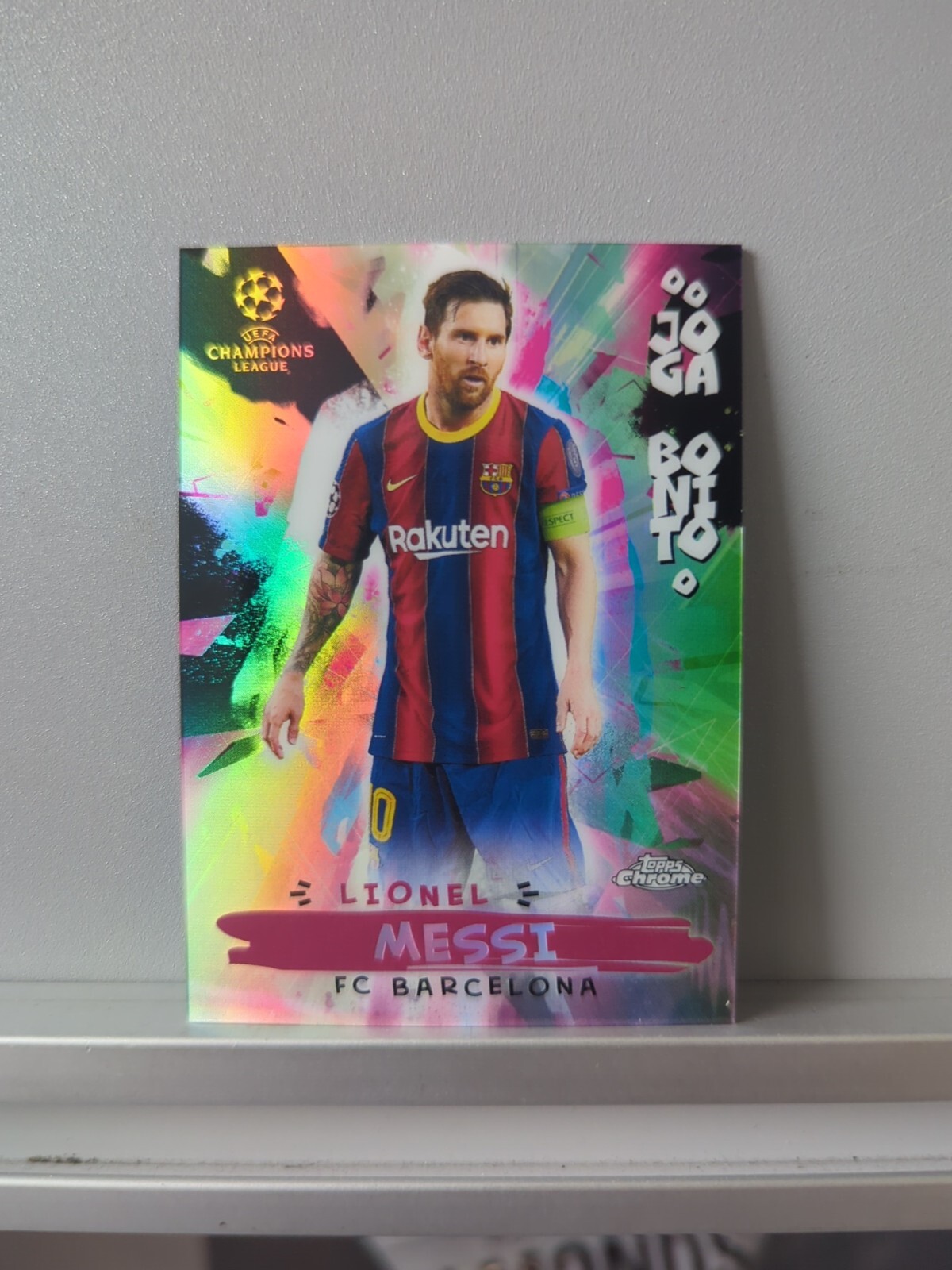 2020-21 TOPPS CHROME UEFA CHAMPIONS LEAGUE JOGA BONITO #2 BARCELONA LIONEL MESSI
