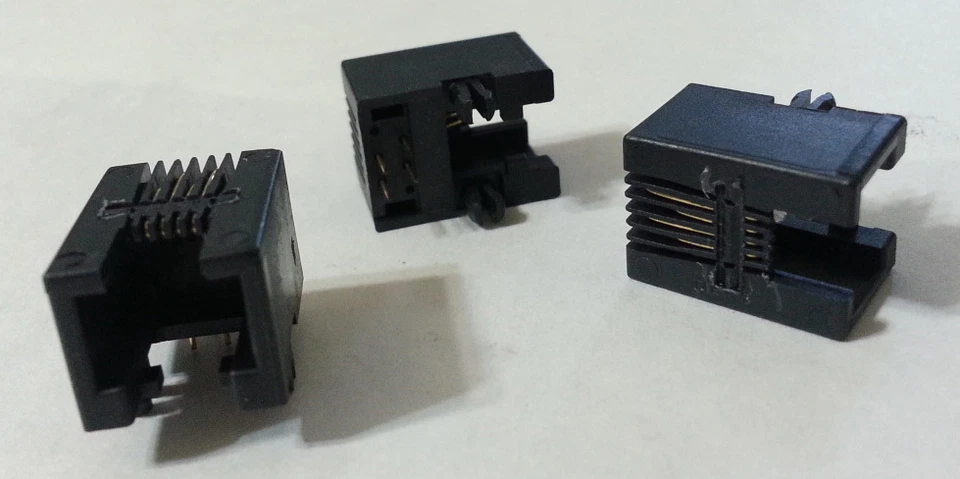 10pc FCI 87180-064 Modular Jack Connector CAT3 RJ11 6P4C 6POS/4Contact 1Port NEW - Image 4 of 4