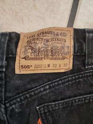 Levis Vintage Black Jeans 505 W32 L32 | eBay