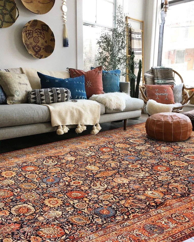 Alfombra tradicional Kilimway, alfombras de patrón étnico turco, antideslizante, lavable Foto 4 de 4