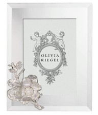 Olivia Riegel Silver Botanica 5"x7" Picture Frame RT0182 New Open Box