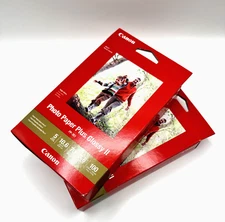 NEW - 2 Boxes Canon PP-301 Photo Paper Plus Glossy II, 4x6 inch 200 Sheets