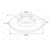 Valeo 2X Bremsscheibe Hinten Ø280 Mm Voll FüR Renault Trafic II Kasten FL 2.0