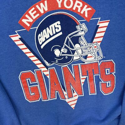 Vintage 80's New York Giants Sweatshirt Blue Men's Large
