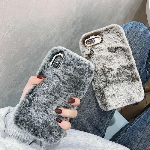 Luxury Plush Fluffy Phone Case For iPhone 11 12 13 14 15 16 Pro Max XR X 7 8 SE - Picture 5 of 14