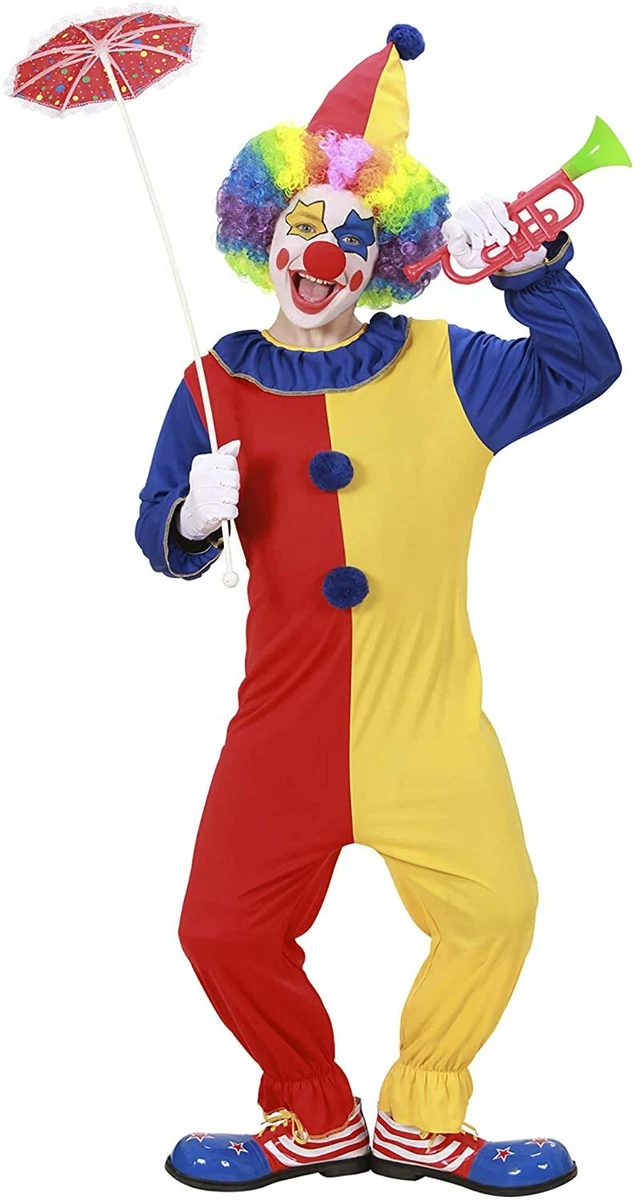 Costume Da Clown Per Bambino | Taglia 5-6 Anni | Camicia E Pantaloni Con Bretelle