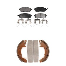 For 1991-1993 Hyundai Sonata Front Rear Semi-Metallic Brake Pads & Drum Shoe Kit