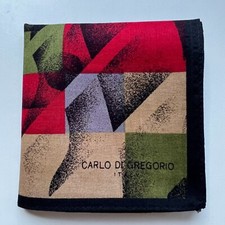 HANDKERCHIEF MEN'S POCKET SQUARE VINTAGE ART GEOMETRIC COTTON 18" A0009 