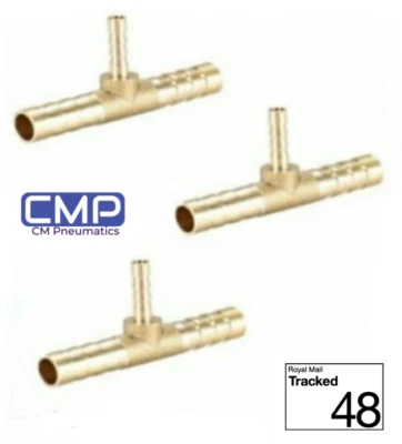 COYOTE MOON T-piece Tee Reducing Barb Pneumatic Hose Joiner Tee Barbed Splicer 3Pcs 10X6X10