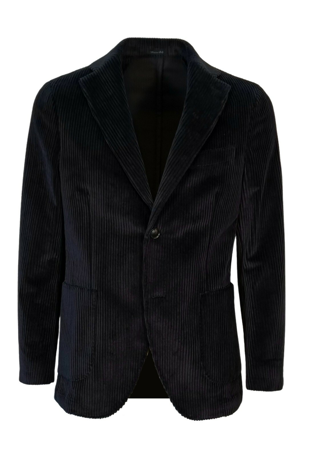 FABIO BALDAN Jacke Schlank Samt 500 Streifen Schwarz Арт. 21117SNA1010 Изготовлен В