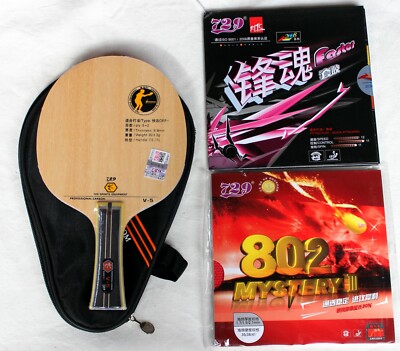 Custom Bat Short pips-out attack 729 V-5 Carbon Blade + 729 Faster + RITC802, OZ