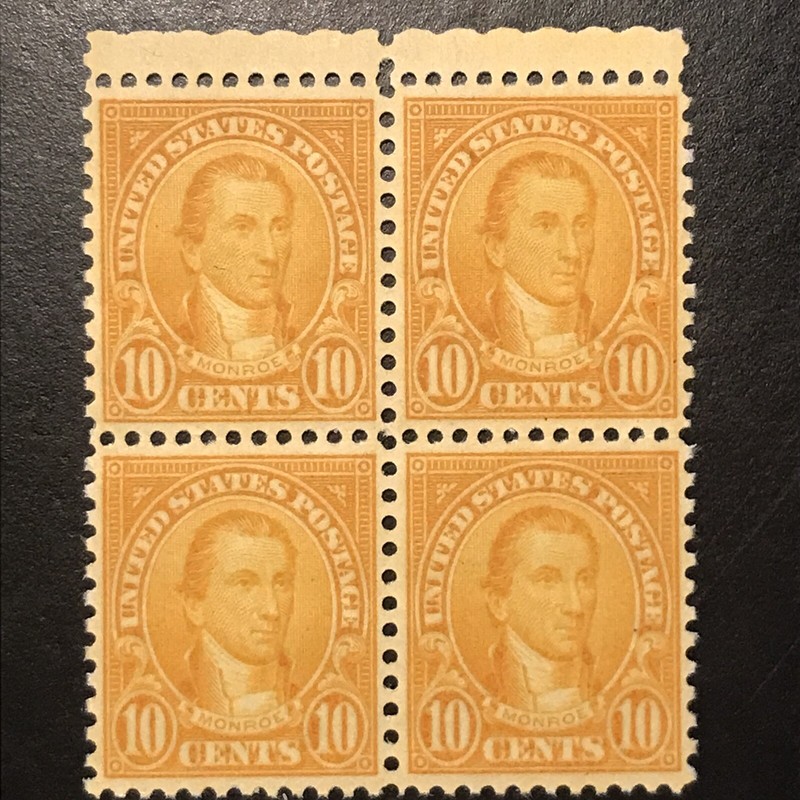 US STAMPS #642 MNH OG CENTERED BLOCK Of 4 SEE IMAGES!