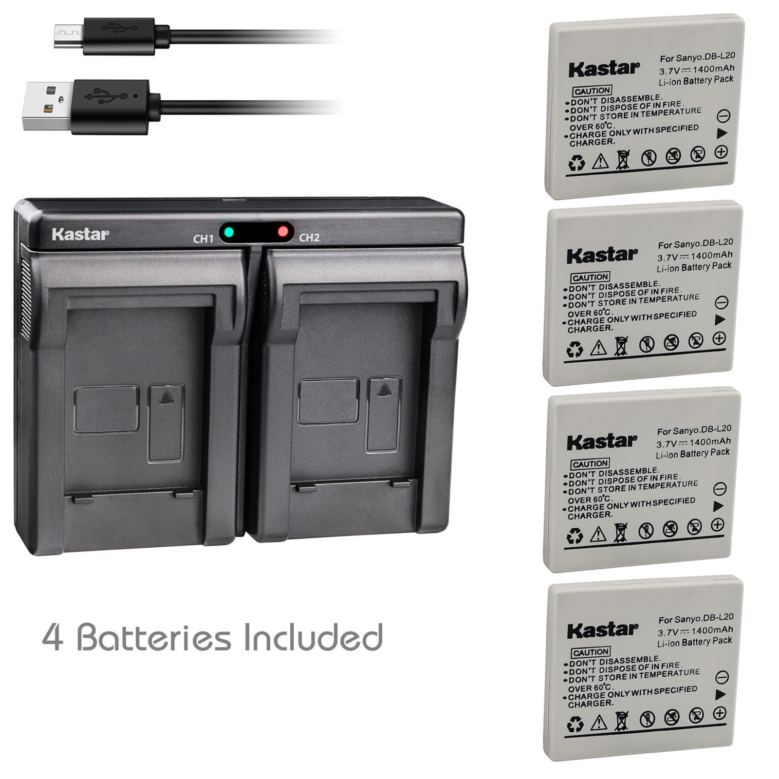 Chargeur Pour Sanyo DB-L20 - Chargeur De Batterie Lithium-ion Sanyo DB-L20