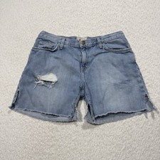 Current Elliot Women s Shorts The Boyfriend Roll Short Distressed Denim Sz 28