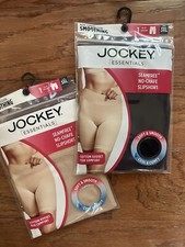 Jockey Essentials Women Slipshort,Seamless,Beige or Black,No-Chafe,M-wicking,3XL