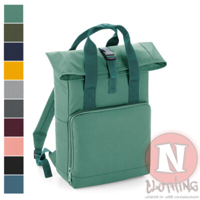 Twin handle roll-top backpack daypack holiday travel school vacation eco