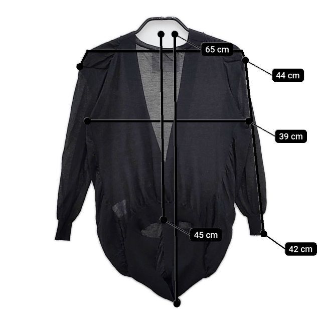 Sacai C4-00213 ポリエステルコットンニット カーディガン ブラック サカイ 5-0324M 250521 Sacai C4-00213 Polyester cotton knit cardigan black 5-0324M