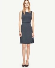 Ann Taylor - Size 10 Deep Sea Blue Faux Wrap Dress $139 (240)