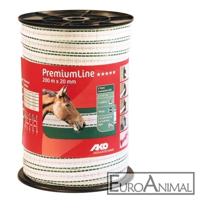 Weidezaunband Breitband Weideband 20mm 200m 3x Niro / 3x Kupfer AKO Premium Line