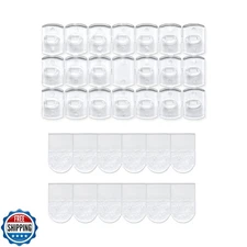 MOVELYST 100 Mini Clear Light Clips with 120 Adhesive Strips, Damage-Free Ind