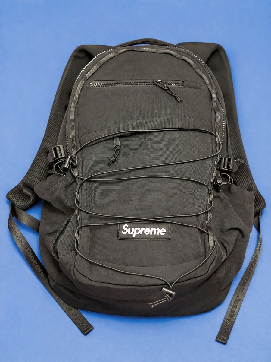 Supreme SS25 Black Nylon Backpack NWT | eBay