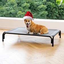 Elevated Dog Bed Raised Outdoor Dog Cot for Medium Dogs, Installation Require...