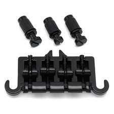 4 String Bass Bridge Metal 3 Point Bass Tailpiece Replacement Parts Black for SG