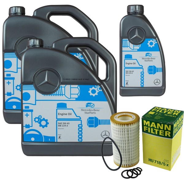 MANN-FILTER ÖLfilter 11L MotoröL 5W-40 MB 229.5 FüR Mercedes-Benz SLK-image