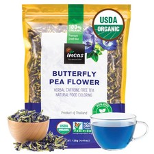 INCAS 100 USDA Organic Butterfly Pea Flower 4.41 oz 375 Cups DIRECT FROM ...