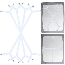 Bed Sheet Fasteners Straps - 2 Way Adjustable Crisscross Sheet Corner Holder ...