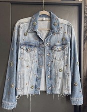 LIU JO Rhinestone-embellished Denim JacketMedium BNWOT