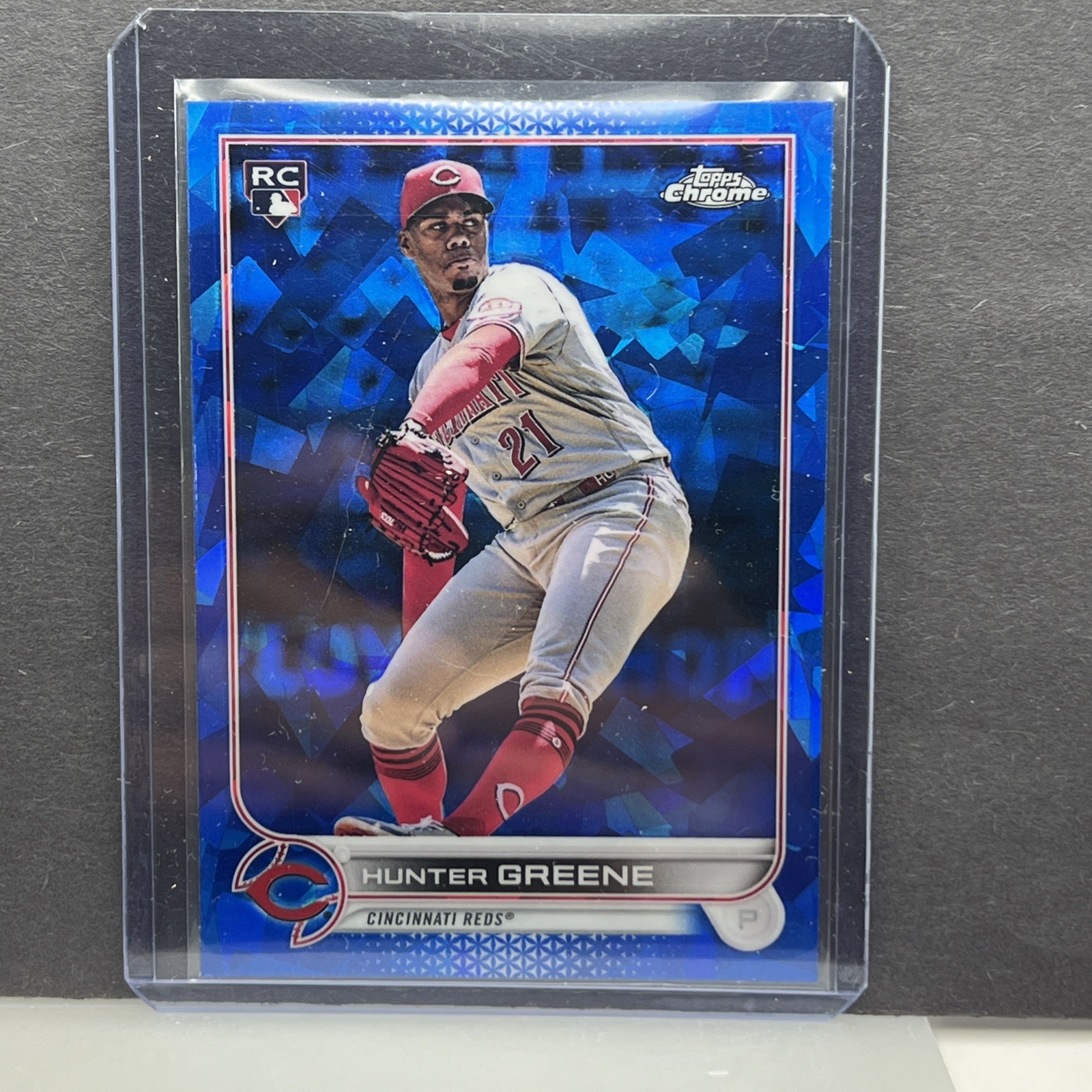 2022 Topps Chrome Sapphire Hunter Greene #549 RC Cincinnati Reds Rookie
