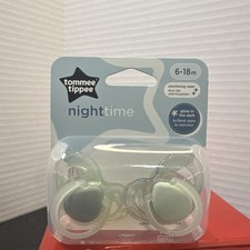 Tommee Tippee Nighttime Glow in the Dark Pacifier 1 Pack Of 2 BPA Free 6 - 18m