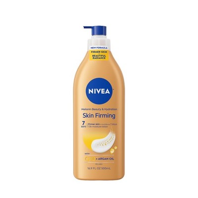 NIVEA Skin Firming Melanin Beauty & Hydration 16.9 Fl Oz (Pack of 1), Bronze
