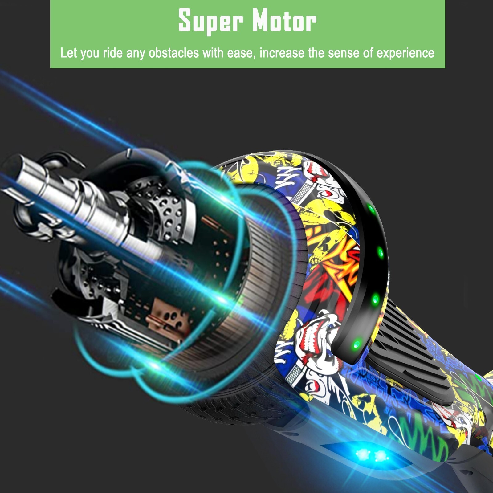 Electric Hoverboard & Go Kart Self-Balancing Bluetooth eScooter for Boys & Girls