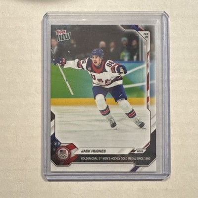 Topps Now Olympic/Paralympic Games Jack Hughes Team USA #18 Ice Hockey Card