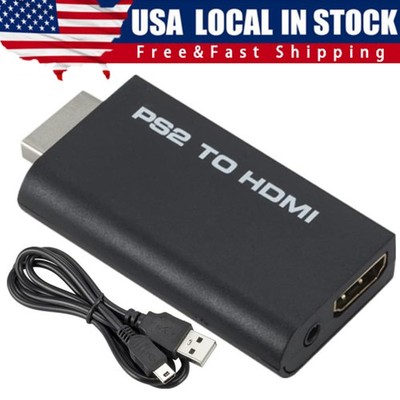 PS2 to HDMI Video Converter Adapter with 3.5mm Audio Output for HDTV Monitor US