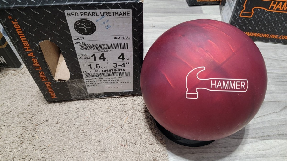 Hammer Red Pearl Urethane Overseas 1st Quality Bowling Ball | 14