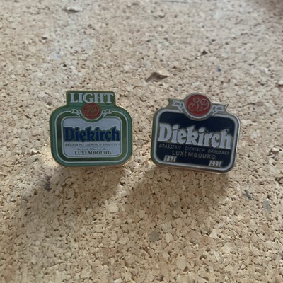 Diekirch Bier Pin Anstecker x2 Brasserie de Luxembourg Light Lager (B301)