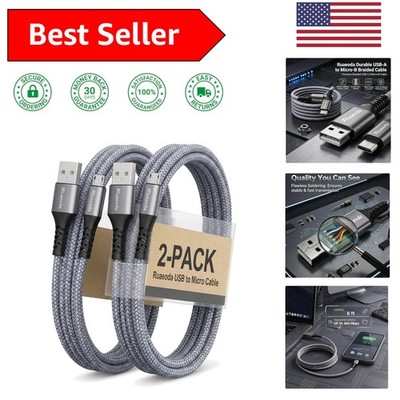 6ft Micro USB Cable Duo - Unbreakable Durability & Rapid Charge for All Devices