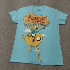 Adventure Time Finn Jake TV Show Tshirt Men's Size Small Blue Cartoon Graphic ..