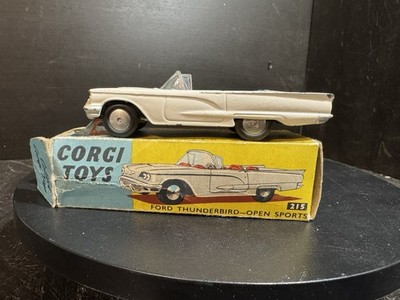 CORGI TOYS 215 * FORD THUNDERBIRD OPEN SPORT * WHITE * 1:43 * OVP * 1960