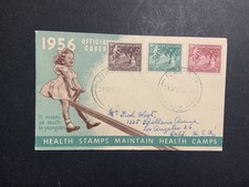 Nuova Zelanda 1956 FDC 1° giorno copertina per gli USA francobolli sanitari Napier annullo