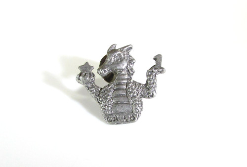 Vintage Gallo Pewter Dragon Pin Brooch Number 1 Star Fantasy Figurine 1980s