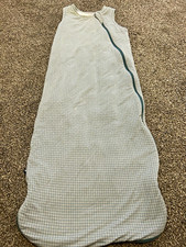 Bamboo Cotton Wearable Blanket Sleepsack White/Blue Check, 6-18 Months