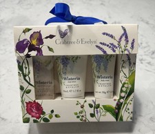 Crabtree  Evelyn Wisteria Body Cream Travel Gift Set NIB